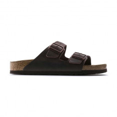 Birkenstock șlapi de piele Arizona femei, culoarea maro 452763-Oil.hab