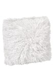 Cumpara ieftin Pernă decorativă pufoasă, formă pătrată, albă, 25 cm
