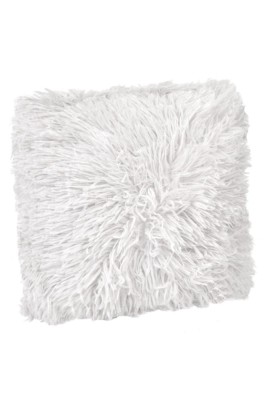Pernă decorativă pufoasă, formă pătrată, albă, 25 cm foto