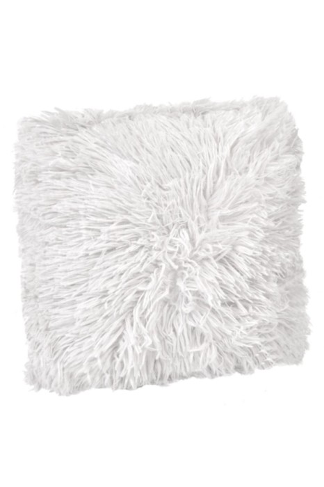 Pernă decorativă pufoasă, formă pătrată, albă, 25 cm