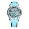 Ceas Barbati Lige 89118 Cyan , Ceas Mecanic, Design Sport, Functii Multiple, Afisaj Luminos, Rezistent la Apa 3ATM