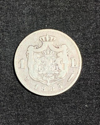 Moneda 1 leu 1885 foto