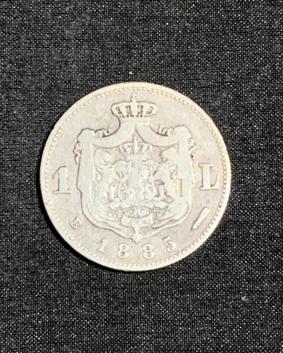 Moneda 1 leu 1885