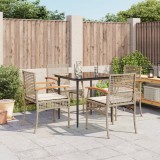 Gossi set mobilier de gradina cu perne, 5 piese, bej, poliratan