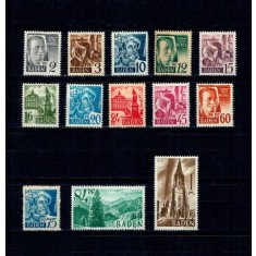 Baden (ocupatia aliata) 1947 - Motive locale, vederi, personalități, serie neuzata