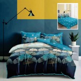 Lenjerie pat dublu,bumbac finet,6 piese,cearceaf normal 220x240cm, cearceaf pilota 200x220cm, 2 fete de perna 50x70, 2 fete de perna 70x70-M252