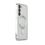 Husa compatibila cu Samsung Galaxy A17, protectie pentru camera, Tehnologie MagSafe, rezistenta la socuri, contur Silver