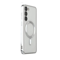 Husa compatibila cu Samsung Galaxy A17, protectie pentru camera, Tehnologie MagSafe, rezistenta la socuri, contur Silver
