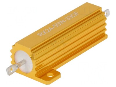 Rezistor Bobinat cu Radiator 33&amp;Omega; 50W &amp;plusmn;1% foto