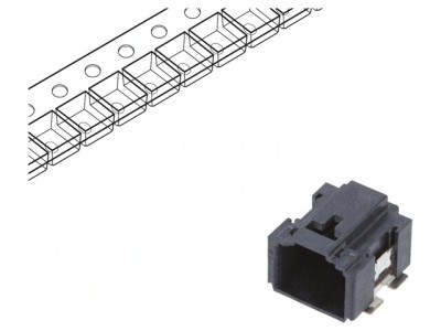 Conector cablu-placă Minitek MicroSpace 4 pini soclu tată foto