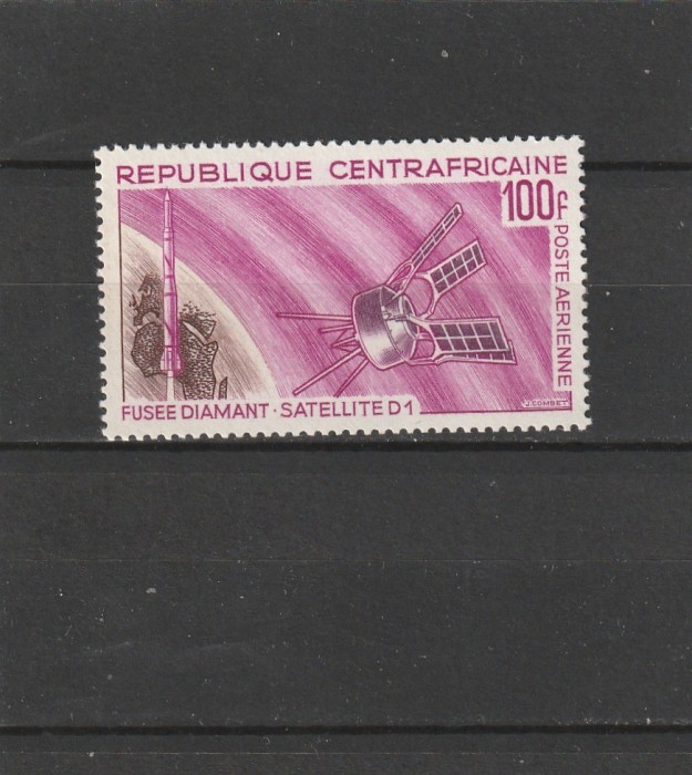 Republica Centrafricana , Africa Centrala , Colonii franceze 1966 - Omnibuse , Lansarea satelitului D1, dantelate , MNH , Mi.119