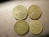 4 Monede 5 bani 1952 , 53 , 54 , 56 RPR , cal. Buna si F.Buna , bronz