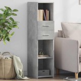 VidaXL Dulap &icirc;nalt, gri beton, 30x42,5x124 cm, lemn prelucrat