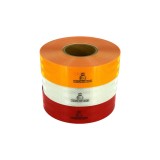 Cumpara ieftin Banda reflectorizanta rosie tip fagure 5cm X 45.7m omologata U.E.