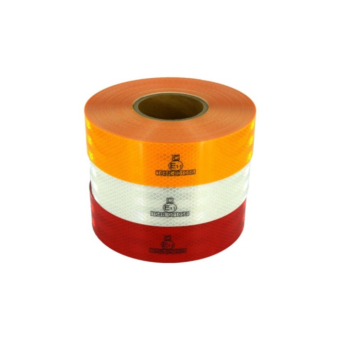 Banda reflectorizanta rosie tip fagure 5cm X 45.7m omologata U.E.