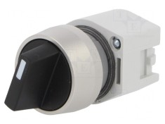 Comutator rotativ 22mm 2 poziții alb/negru