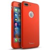 Husa iPhone 7 Plus Ipaky 360 Full Cover, Folie Sticla, Protectie Completa, Anti-soc, Anti-amprenta, Rosu