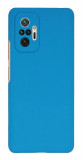 Husa Silicon Silk Touch compatibila cu Xiaomi Redmi Note 10 Pro, interior catifea, Albastru, Oem