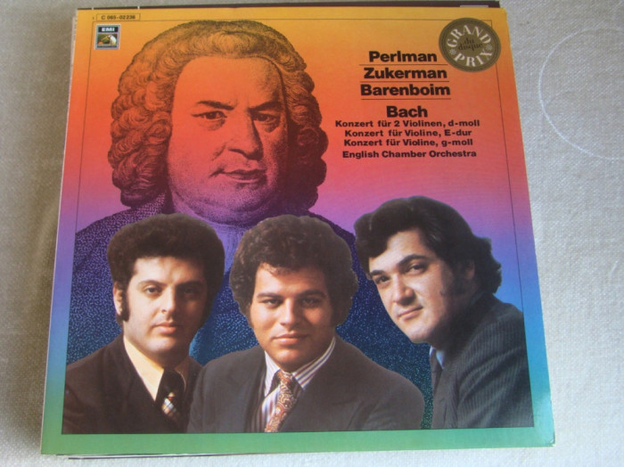 BACH - Perlman, Zukerman, Barenboim - LP Vinil EMI
