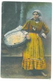 3828 - TIGANCA, vanzatoare de floricele, Romania - old postcard, CENSOR - used - 1918