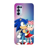 Husa compatibila cu Oppo A54 5G, Viceversa, model Sonic and Amy, Silicon, TPU, Transparent, Carcasa