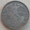 (A641) MONEDA DIN ARGINT GERMANIA - 2 REICHSMARK MARK 1937, LIT. A, NAZISTA, Europa