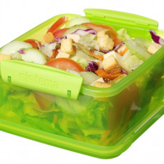 Cutie alimente din plastic dreptunghiulara color cu capac Sistema Lunch Plus 1.2L