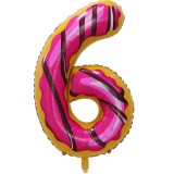Balon din Folie Metalizata Cyrax, Multicolor Cifra 6