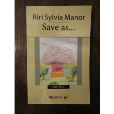RIRI SYLVIA MANOR -Save as...( dedicatie , autograf )