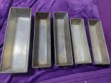 Set 5 Tavi Vechi Aluminiu Cuptor Cozonac Chec Pandispan Paine Drob 38.5/35/30cm