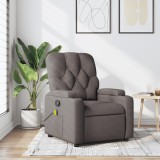 VidaXL Fotoliu de masaj rabatabil, gri taupe, material textil