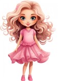 Cumpara ieftin Sticker decorativ, Barbie, Roz, 84 cm, 8402ST-2, Oem