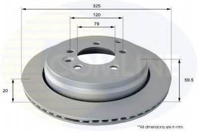 Disc frana LAND ROVER RANGE ROVER SPORT (LS) (2005 - 2013) COMLINE ADC1325V foto