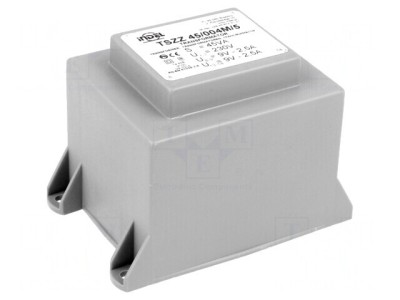 Transformator &amp;icirc;ncapsulat 45VA 230V 9V 2,5A PCB TSZZ45/004M/5 foto