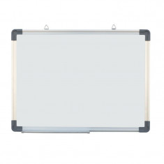 Tabla magnetica alba 90x120 cm, rama de aluminiu, fixare perete, suport markere MultiMark GlobalProd