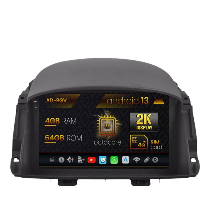Navigatie Renault Koleos (2009-2016), Android 13, V-Octacore 4GB RAM + 64GB ROM, 9.5 Inch - AD-BGV9004+AD-BGRKIT365