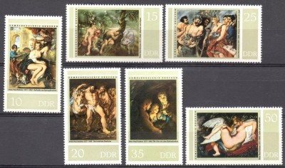 DDR 1977 - Picturi, arta, Rubens, serie neuzata foto