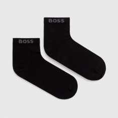 BOSS șosete 2-pack bărbați, culoarea negru 50491208