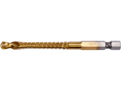 YATO Burghiu freza pentru metal 6 mm, hex 1/4, Auriu foto