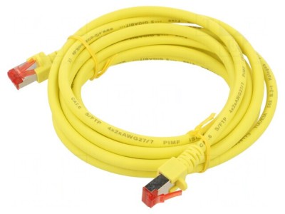Patch cord rețea galben 3m Cat6 LSZH foto