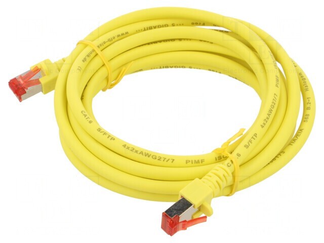Patch cord rețea galben 3m Cat6 LSZH