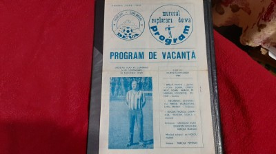 program Muresul Explorari Deva 1985 foto