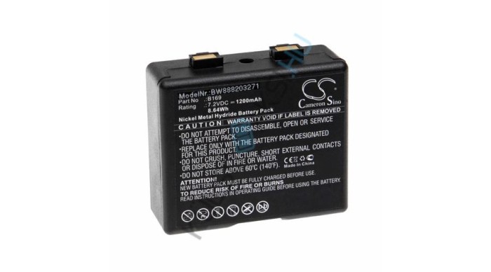 Baterie radio VHBW de &icirc;nlocuire pentru AEG / Bosch B169 - 1200 mAh 7,2 V NiMH