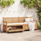 vidaXL Bancă de grădină cu șemineu cu depozitare Maro 228 x 60 x 90 cm