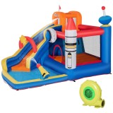 Cumpara ieftin Castel gonflabil 5 in 1 Outsunny pentru copii cu geanta de transport 3,3x2,8x2m | Aosom RO