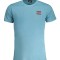 Tricou barbati, cu imprimeu cu logo, Regular fit, Azur (Marime: 2XL)
