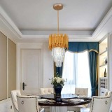 Greelustr Candelabru JZD-D23, Candelabru modern din cristal, 3 randuri, pentru sufragerie, bucatarie