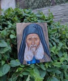 Tablou pictat manual Sf&acirc;ntul Iosif Isihastrul