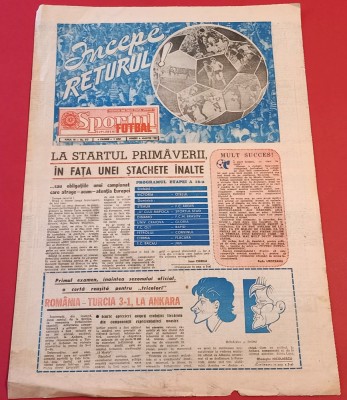 Ziarul Sportul Supliment FOTBAL 06.03.1987 foto