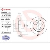 Set disc frana Hyundai Ix20 (Jc) 11.10-07.19; Kia Venga (Yn) 02.10-03.19, Spate, 258X10mm, plin, BREMBO